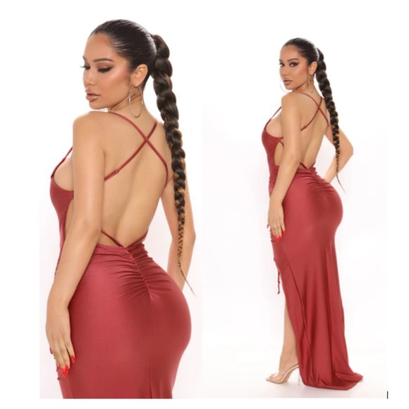 🔵 Fashion Nova PLUS 2X Strap Maxi Dress - Picture 6 of 6